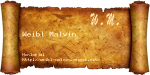 Weibl Malvin névjegykártya